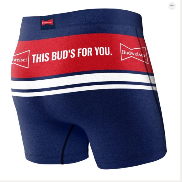 SAXX ULTRA Boxer Briefs with Fly “Budweiser Placement Stripe" - Picture 2 of 4